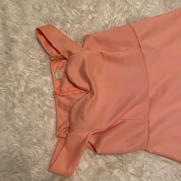 Perfectly Priscilla off the shoulder pink dress - Picture 5 of 6